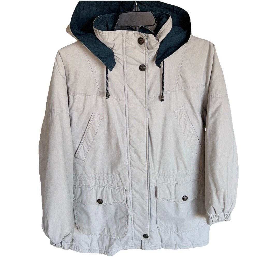 Vintage 90s Barn Field Coat Utility Jacket Pacific Trail Plaid Lined Outdoor L‎